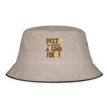 Pizza is always a good idea - Bucket Hat - khaki/black - Front