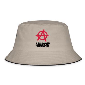 Anarchy__V002 - Bucket Hat - Khaki/Schwarz - Vorne