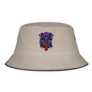 Ganesha - Bucket Hat - Khaki/Schwarz - Vorne