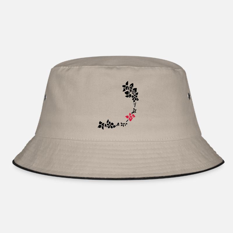 flower around right corner Bucket Hat