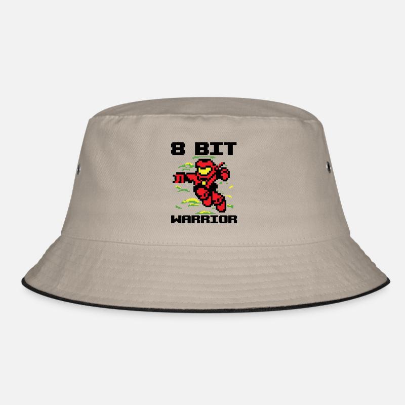 8 Bit Warrior Pixel Videospiel Gaming Geschenk Bucket Hat