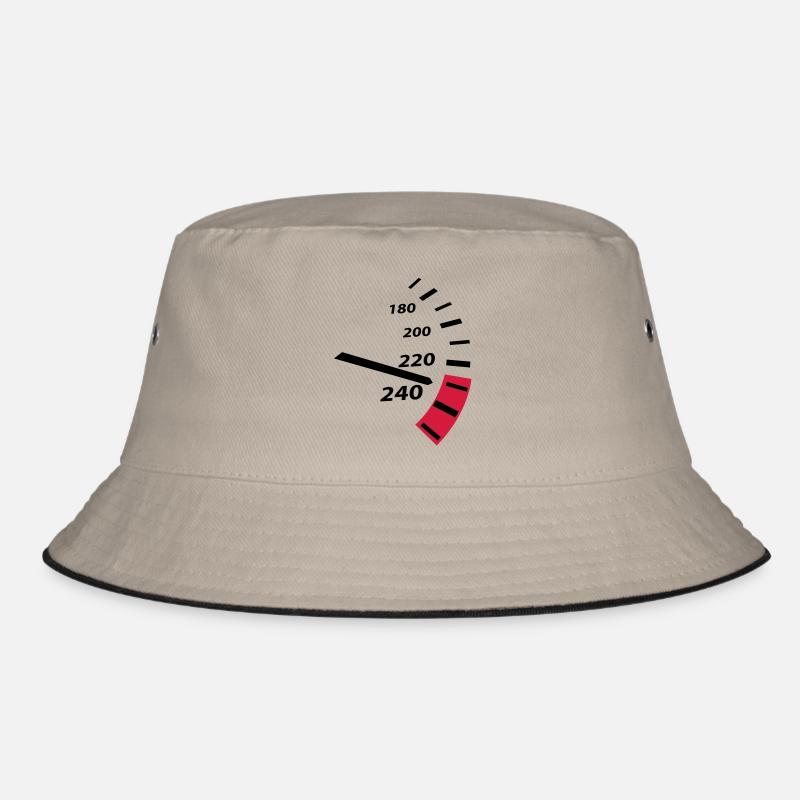 tacho, speed, km h Bucket Hat