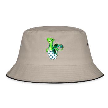 Dragon in the cup Mythical creature - Bucket Hat - khaki/black - Front