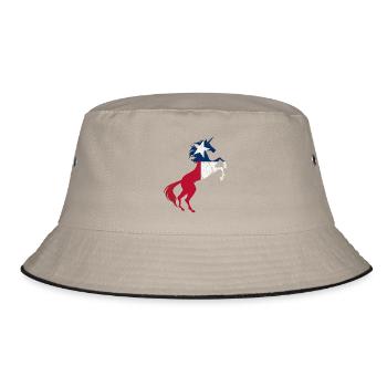 T-shirt de drapeau de licorne du Texas Cool licorne magique - Bob - kaki/noir - Devant
