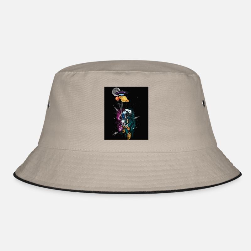 Space Astronaut - Bucket Hat - khaki/black