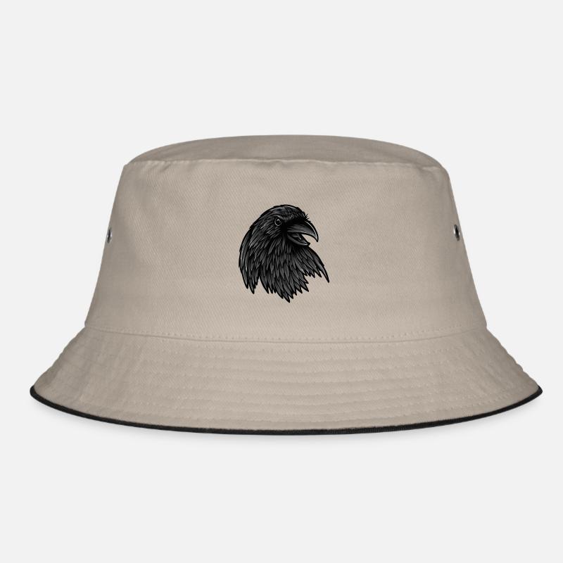 Raven Raven - Bucket Hat - khaki/black