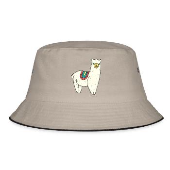 alpaca - Bucket Hat - khaki/black - Front