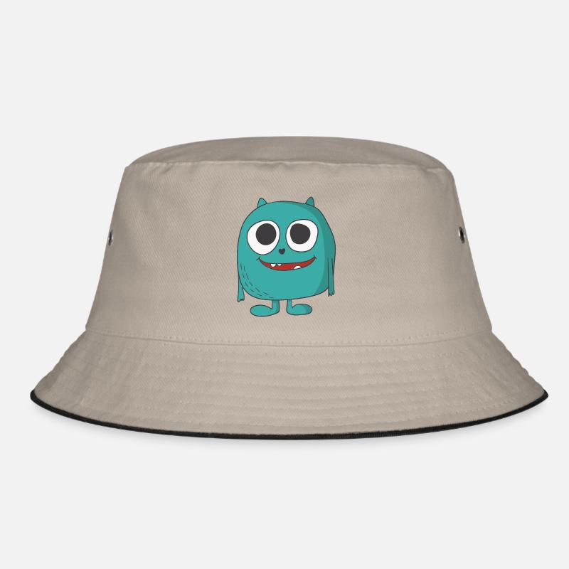süßes Monster - Bucket Hat - Khaki/Schwarz
