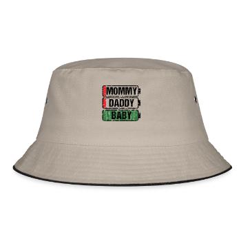Der Akku von frisch gebackenen Eltern - Bucket Hat - Khaki/Schwarz - Vorne