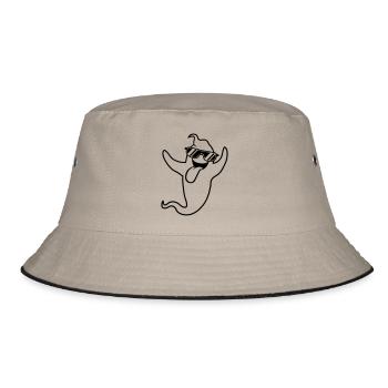 cool sunglasses grimace ghost ghost laugh - Bucket Hat - khaki/black - Front