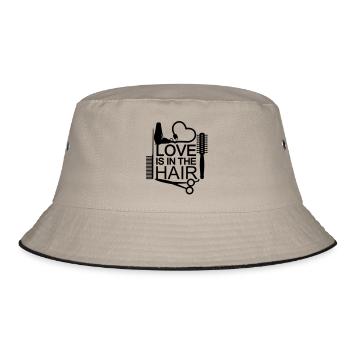 Love is in the hair (1c) - Bucket Hat - Khaki/Schwarz - Vorne