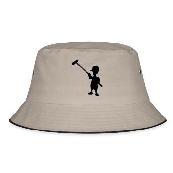 maler - malermeister - Bucket Hat - Khaki/Schwarz - Vorne