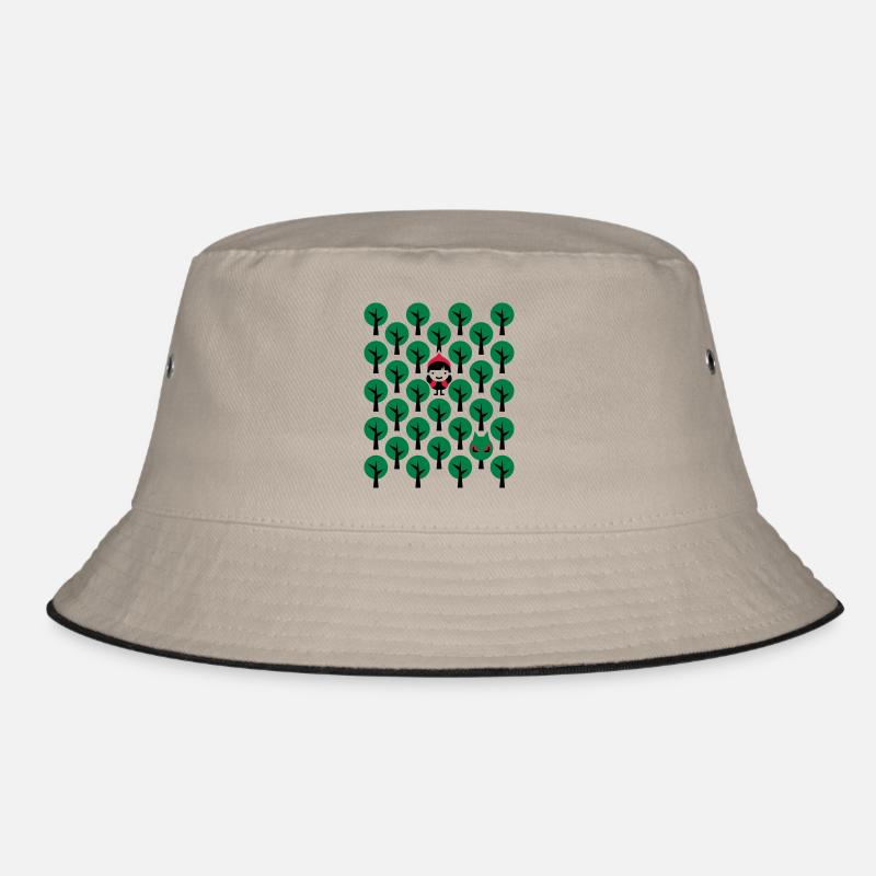 Fairytale - Märchen - Rotkäppchen - Wolf - Grafik Bucket Hat