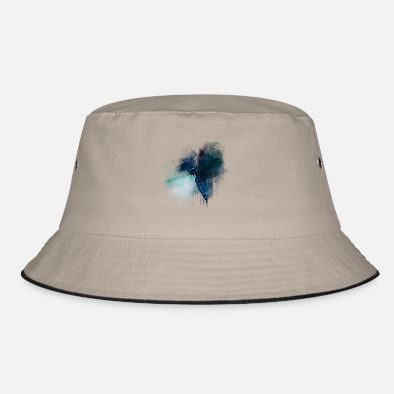 libelle geschenk shirt - Bucket Hat - Khaki/Schwarz