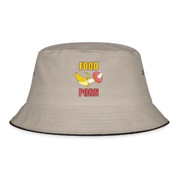 Food Porn Sex Sexual allusion Funny pervert - Bucket Hat - khaki/black - Front