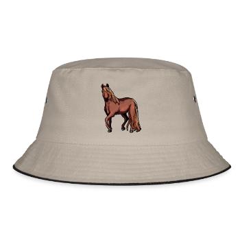 Morgan horse horse riding horses rider gift - Bucket Hat - khaki/black - Front