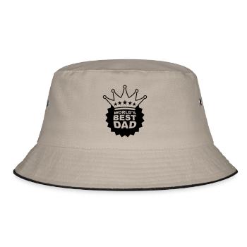 Worlds Best Dad - Bucket Hat - khaki/black - Front