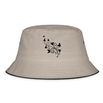 remous art et papillons - Bob - kaki/noir - Devant