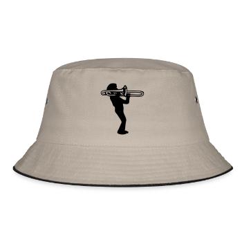 Posaunist - Bucket Hat - Khaki/Schwarz - Vorne
