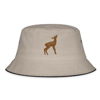 Roe deer - Bucket Hat - khaki/black - Front
