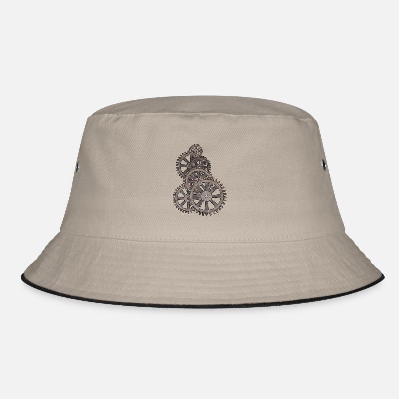 Wheels Clockwork Gears Machine Bucket Hat