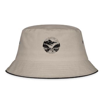 Landschaft - Bucket Hat - Khaki/Schwarz - Vorne