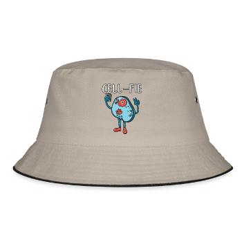 Cell-fie - Bucket Hat - Khaki/Schwarz - Vorne
