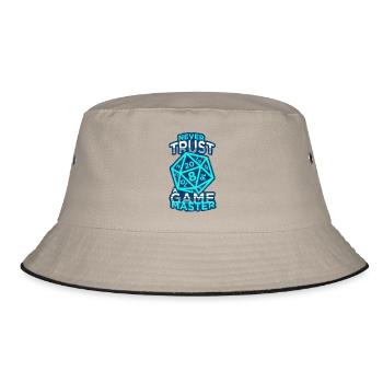 Rollenspiel RPG Dungeon Würfel - Bucket Hat - Khaki/Schwarz - Vorne