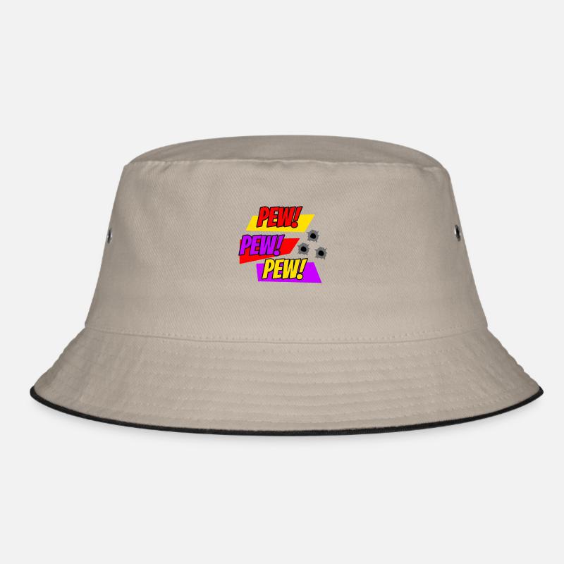 Comic PEW PEW Comic Style Bucket Hat