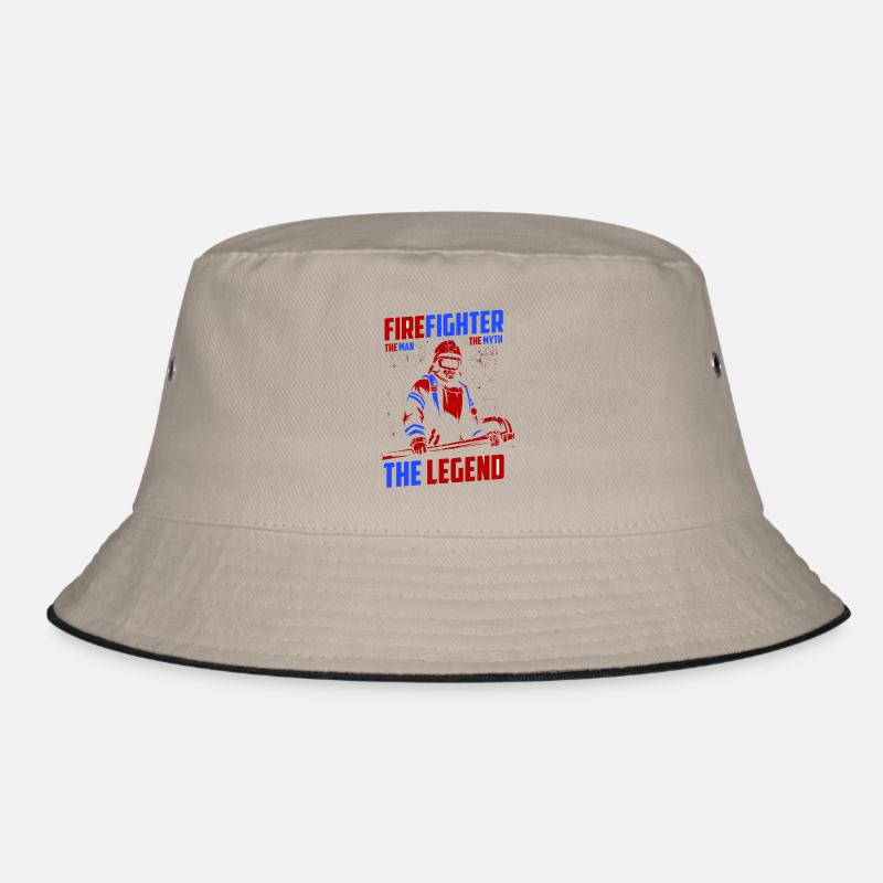 Firefighter The Man The Myth The Legend Fire Bucket Hat
