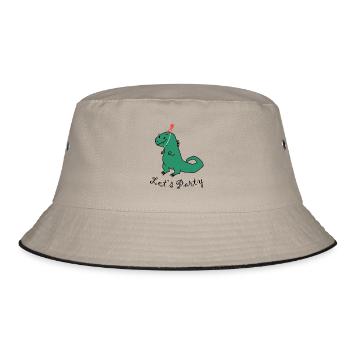 Party Dino T-Rex - Bucket Hat - khaki/black - Front