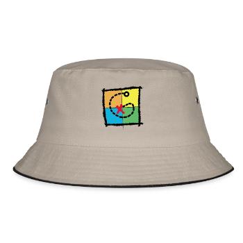 GEOCATCHER Treasure Map GEOCACHING - Bucket Hat - khaki/black - Front