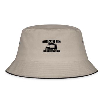 Respect ice cream truck ice cream seller ice cream dessert - Bucket Hat - khaki/black - Front
