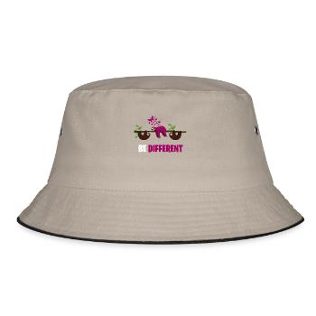 BE DIFFERENT be different Sloth Sloth Design - Bucket Hat - khaki/black - Front