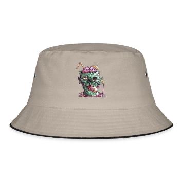 Face Mask Mask Zombie Gift - Bucket Hat - khaki/black - Front