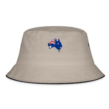 Australia continent flag shirt - Bucket Hat - khaki/black - Front