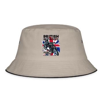 Motorcycles - Bucket Hat - Khaki/Schwarz - Vorne