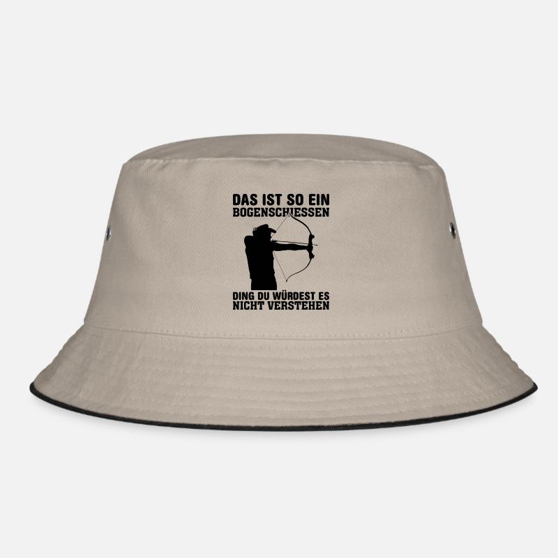 Bogenschütze Bogenschießen Bogen Pfeil Spruch Bucket Hat