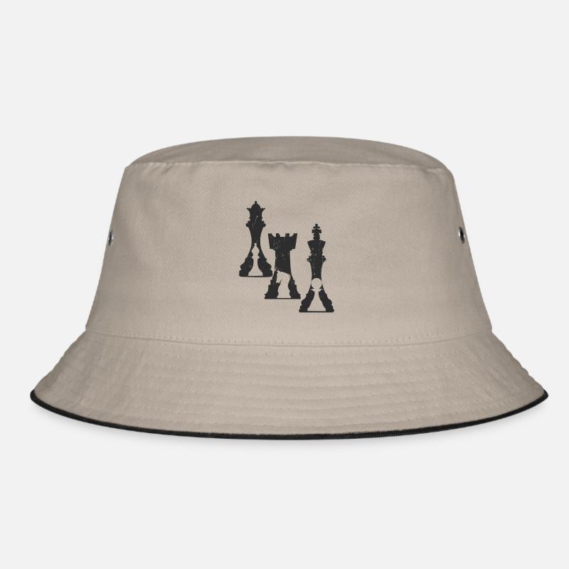 Schach - Bucket Hat - Khaki/Schwarz