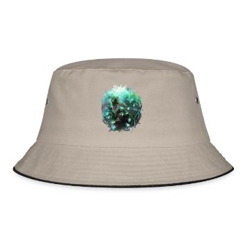 Cat in the magic forest - Bucket Hat - khaki/black - Front