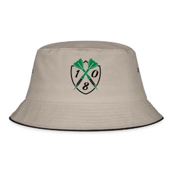 darts 180 - Bucket Hat - Khaki/Schwarz - Vorne