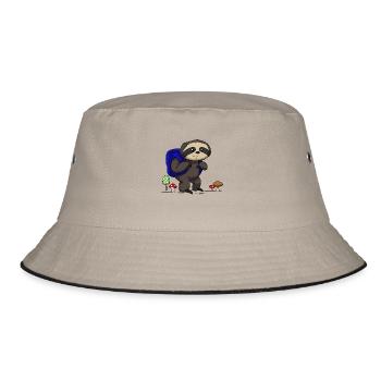 Sloth backpack fautier excursion hike - Bucket Hat - khaki/black - Front