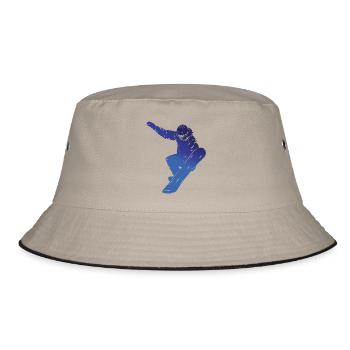 Winter Snowboarding - Bucket Hat - Khaki/Schwarz - Vorne