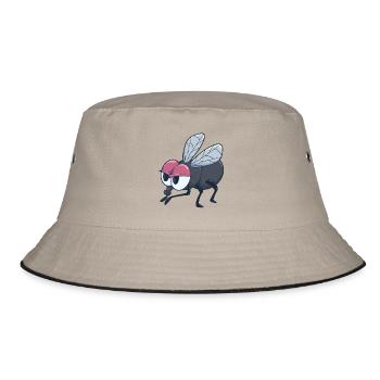 Fly mosquito insect funny gift - Bucket Hat - khaki/black - Front