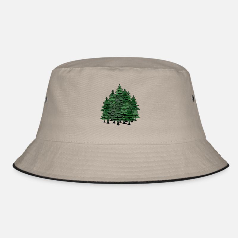 Fir trees forest wilderness nature climate Bucket Hat