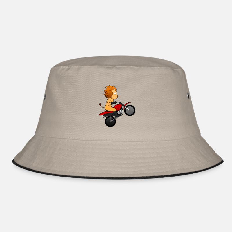 Motorrad Löwe Motorradfahrer Bucket Hat