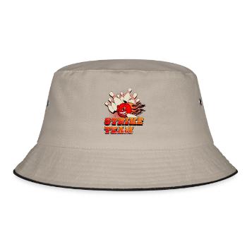 Bowling, bowling strike - Bucket Hat - khaki/black - Front