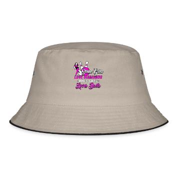 Bowling, bowling girl - Bucket Hat - khaki/black - Front