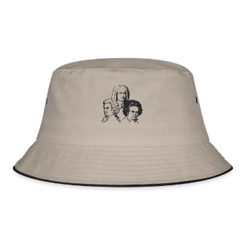 Bach Mozart Beethoven - Bucket Hat - Khaki/Schwarz - Vorne
