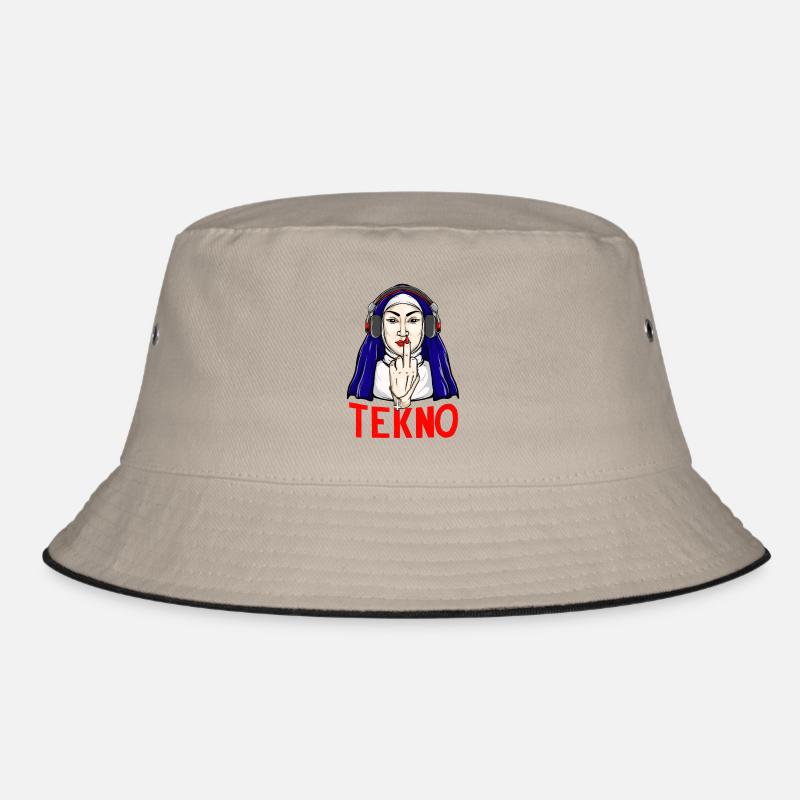 Tekno Underground nun middle finger techno Bucket Hat